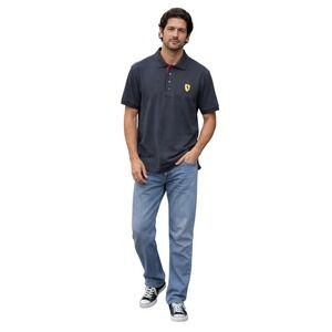 Ferrari Official Men Size XL Scuderia Ferrari Shield Short Sleeve Polo Shirt NWT